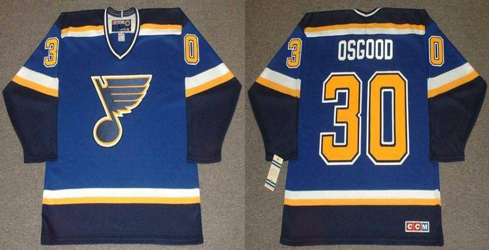 2019 Men St.Louis Blues #30 Osgood blue CCM NHL jerseys->youth nfl jersey->Youth Jersey